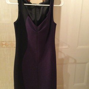 Gorgeous Tahari Dress, Size 8, Eggplant & Black